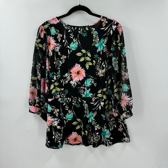 NWT PS floral wrap blouse - Picture 7 of 7